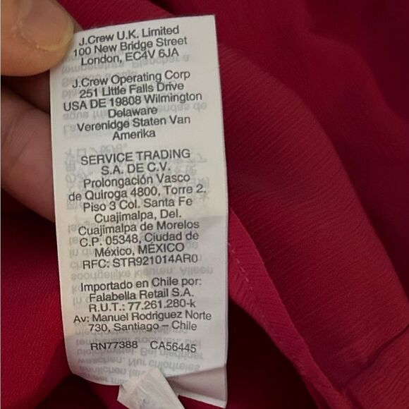 J. Crew Pink Long Sleeve Smocked Neck Lined Top Size XS - Picture 8 of 8